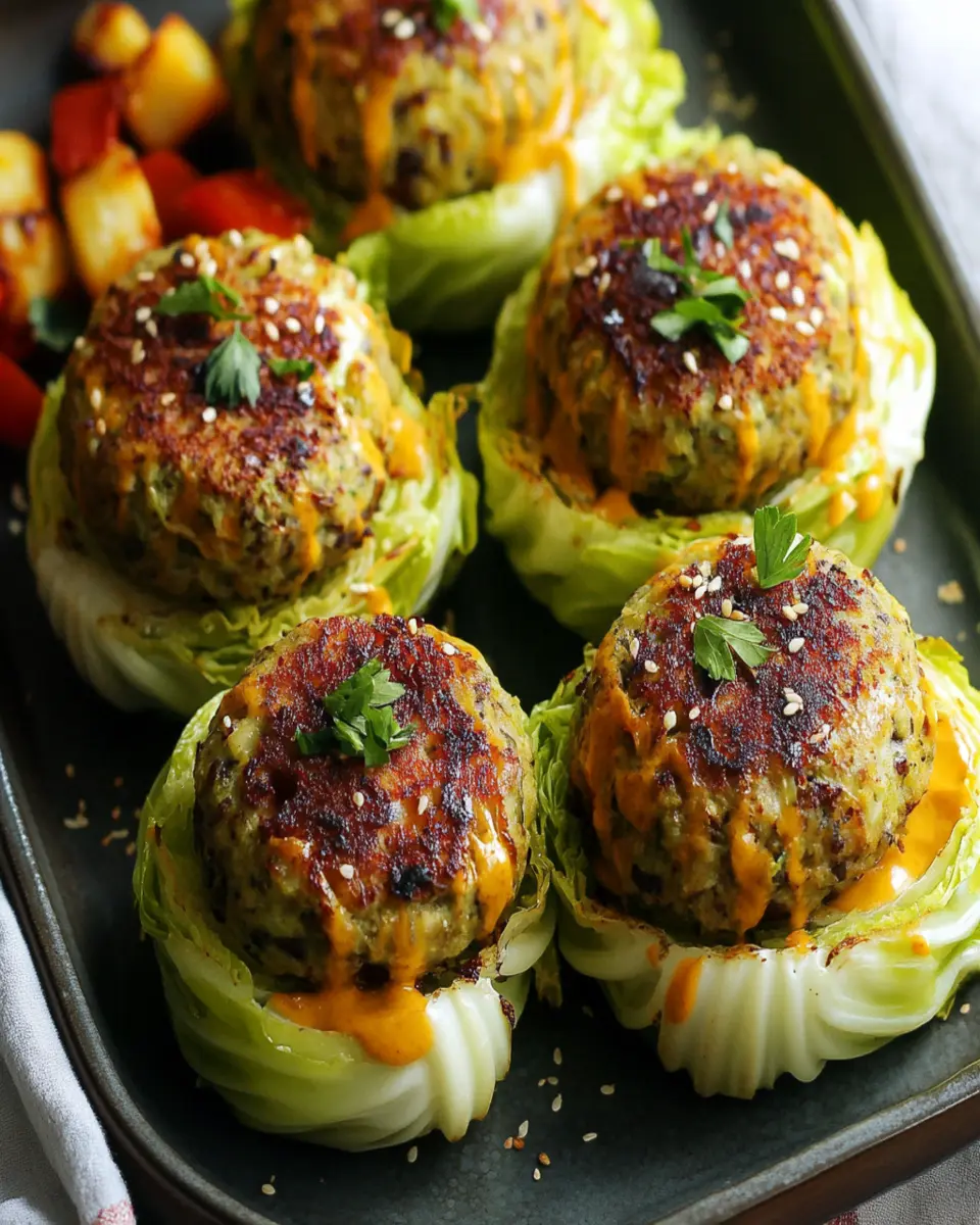 Sheet Pan Cabbage Burgers First Image First Image