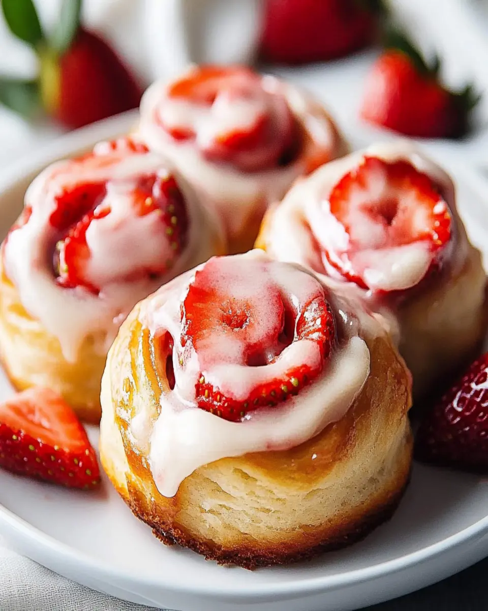Strawberry Cheesecake Cinnabon Rolls First Image First Image