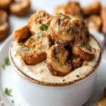 Keto Fried Sliced Mushrooms with Ranch First Image First Image