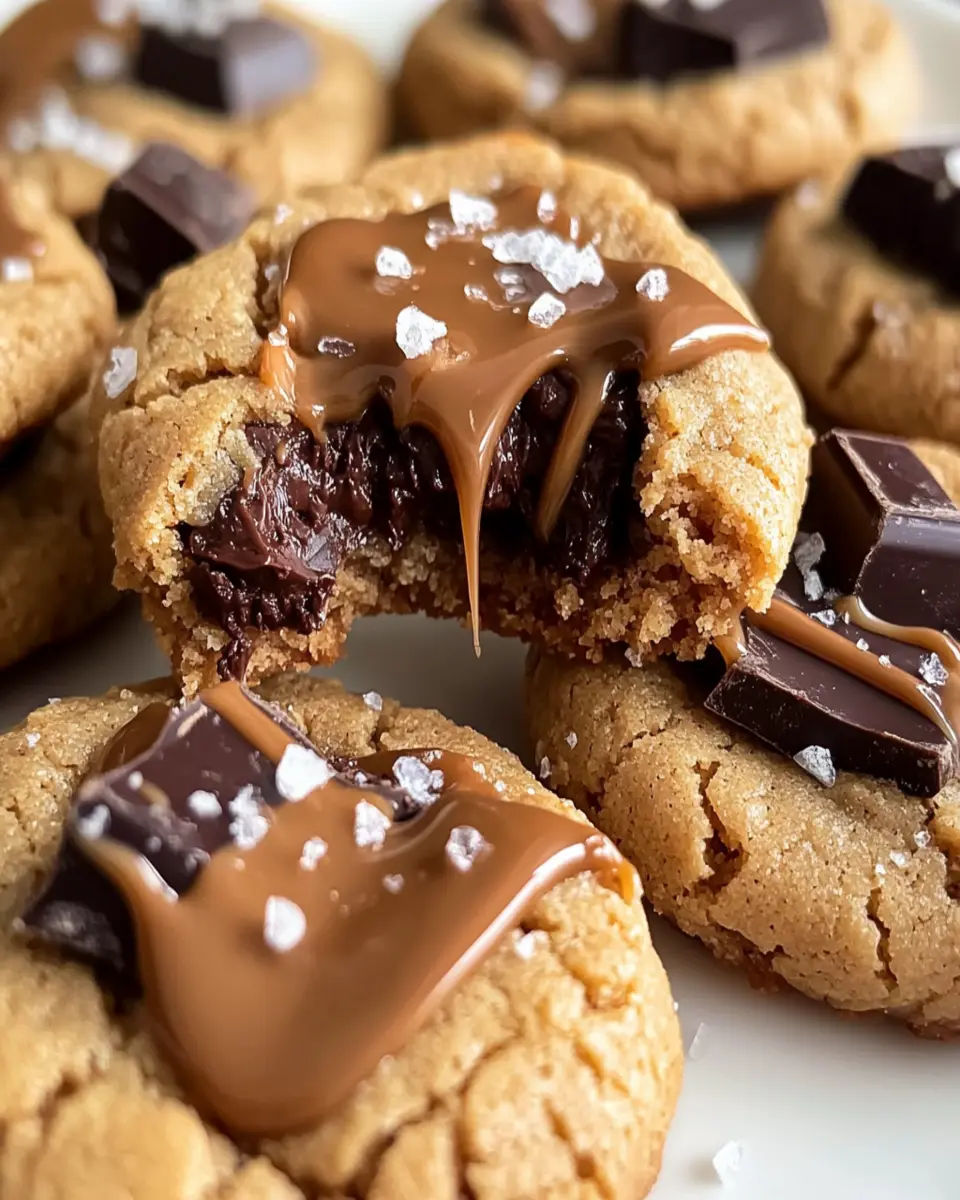 Peanut Butter Chocolate Caramel Cookies First Image First Image