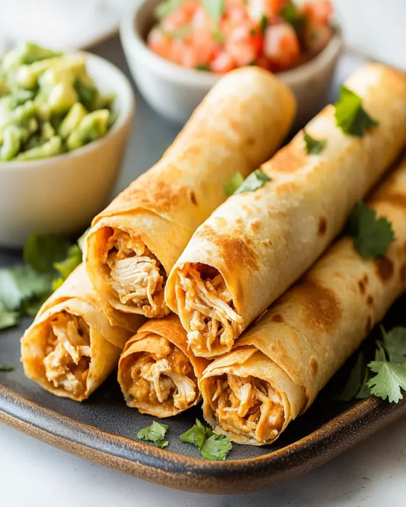 Crispy Super Bowl Easy Chicken Taquitos – 5 Ingredients! First Image First Image