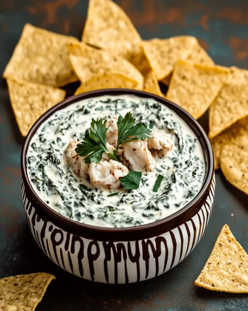 Super Bowl Hot Spinach and Crab Dip Recipe First Image First Image