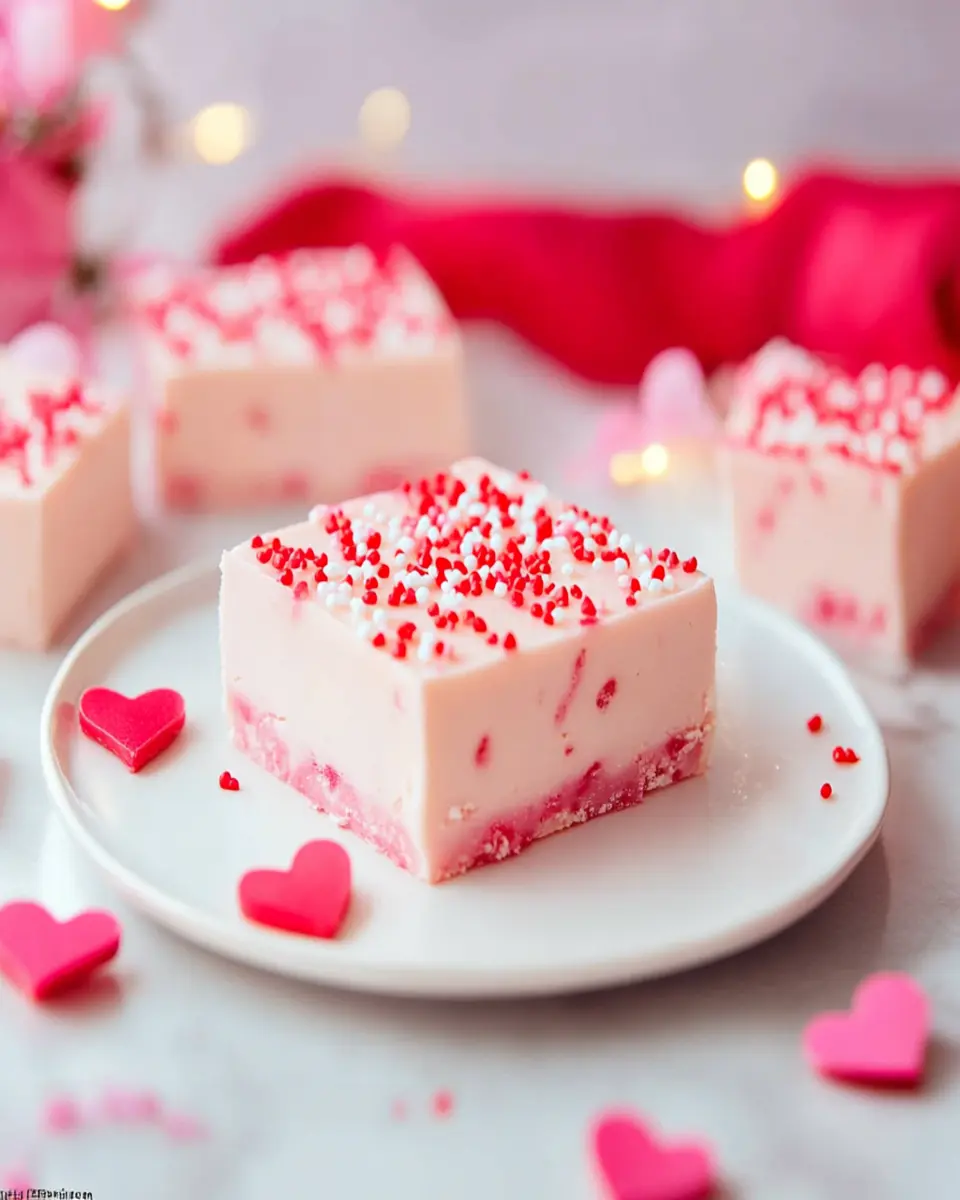 Pink Valentine’s Day Fudge Recipe First Image First Image