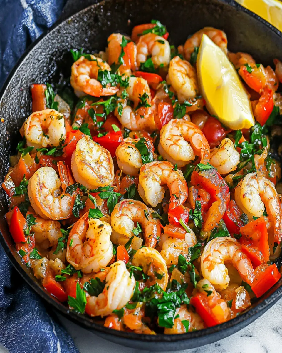 Mediterranean Shrimp Skillet with Lemon Garlic Sauce: A Bright, Savory, One-Pan Dinner That Feels Elegant and Effortless First Image First Image