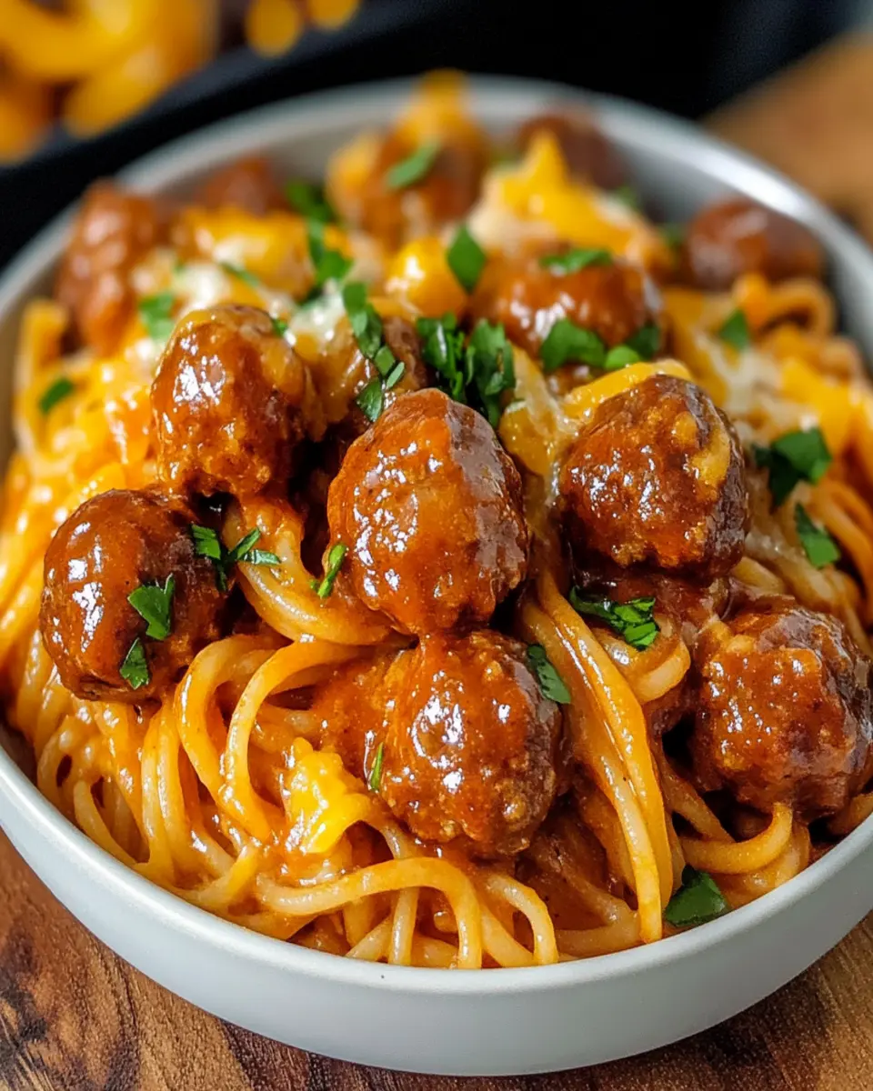 Cheddar BBQ Ranch Meatball Pasta First Image First Image