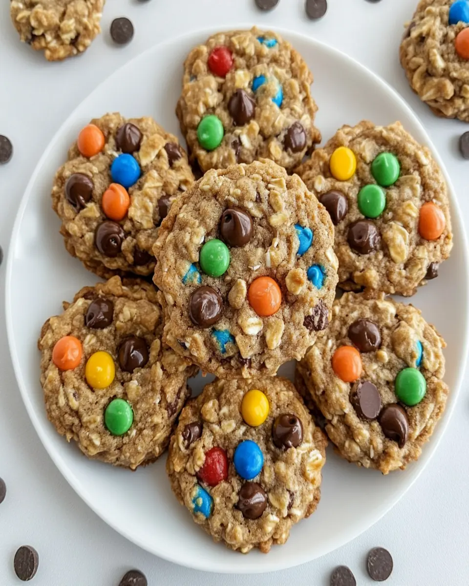 No Flour Monster Cookies First Image First Image
