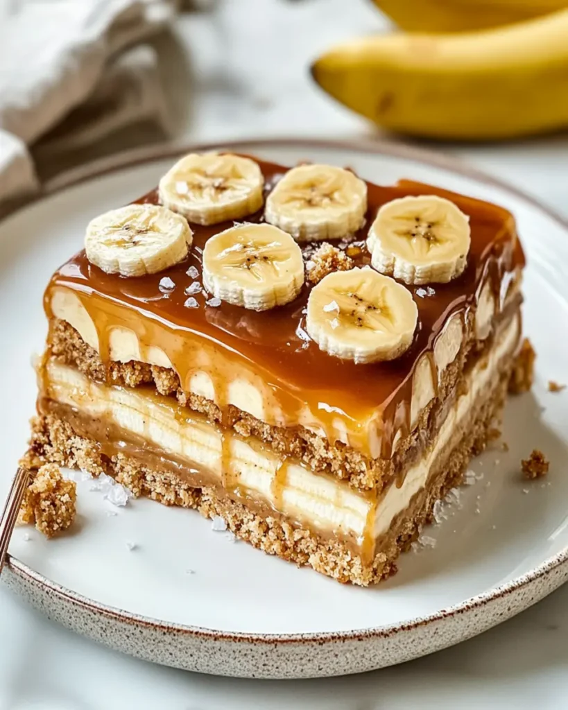 Salted Caramel Banana Ritz Icebox Cake First Image First Image