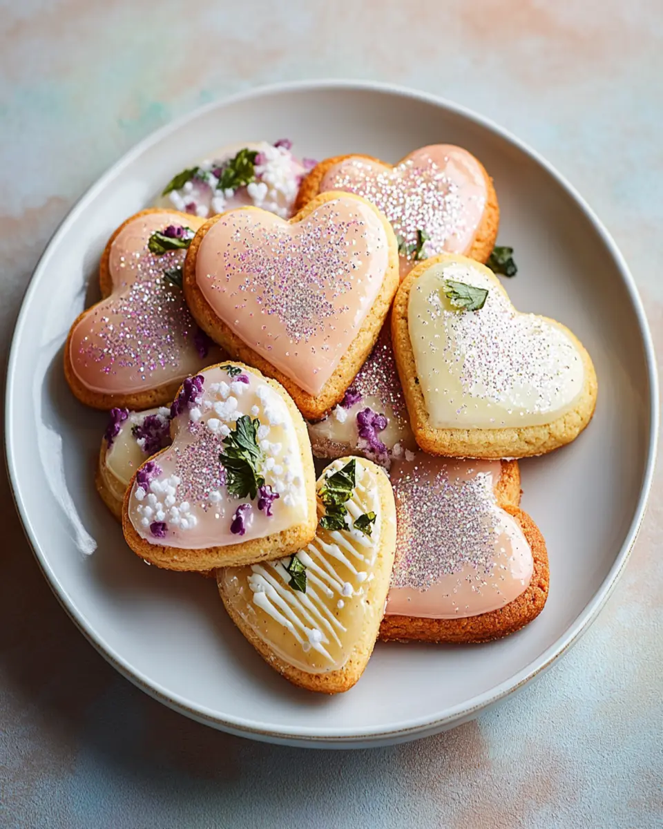 Sparkle Sweetheart Cookies First Image First Image