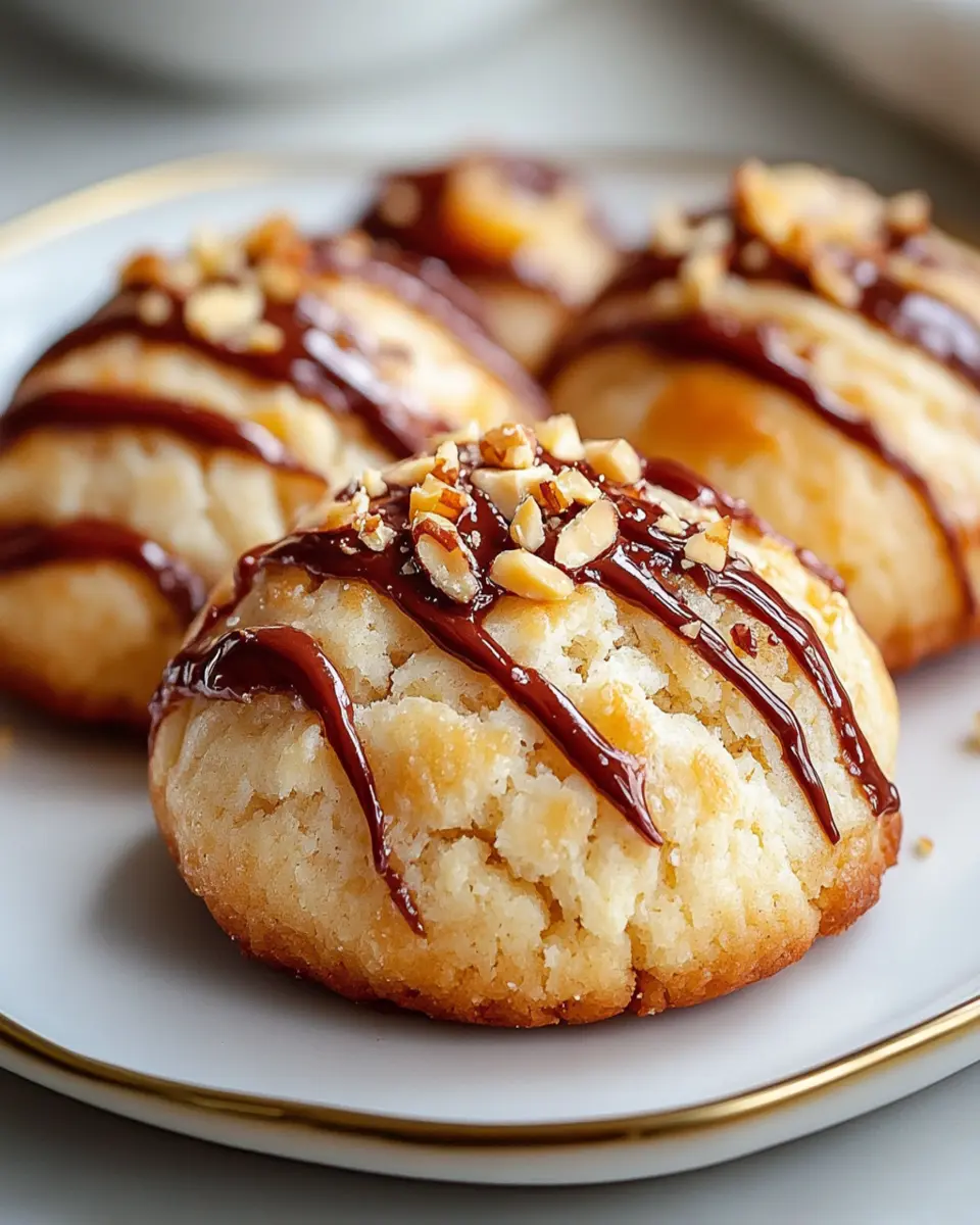 Soft Cream Cheese Cookies With Nutella Glaze First Image First Image