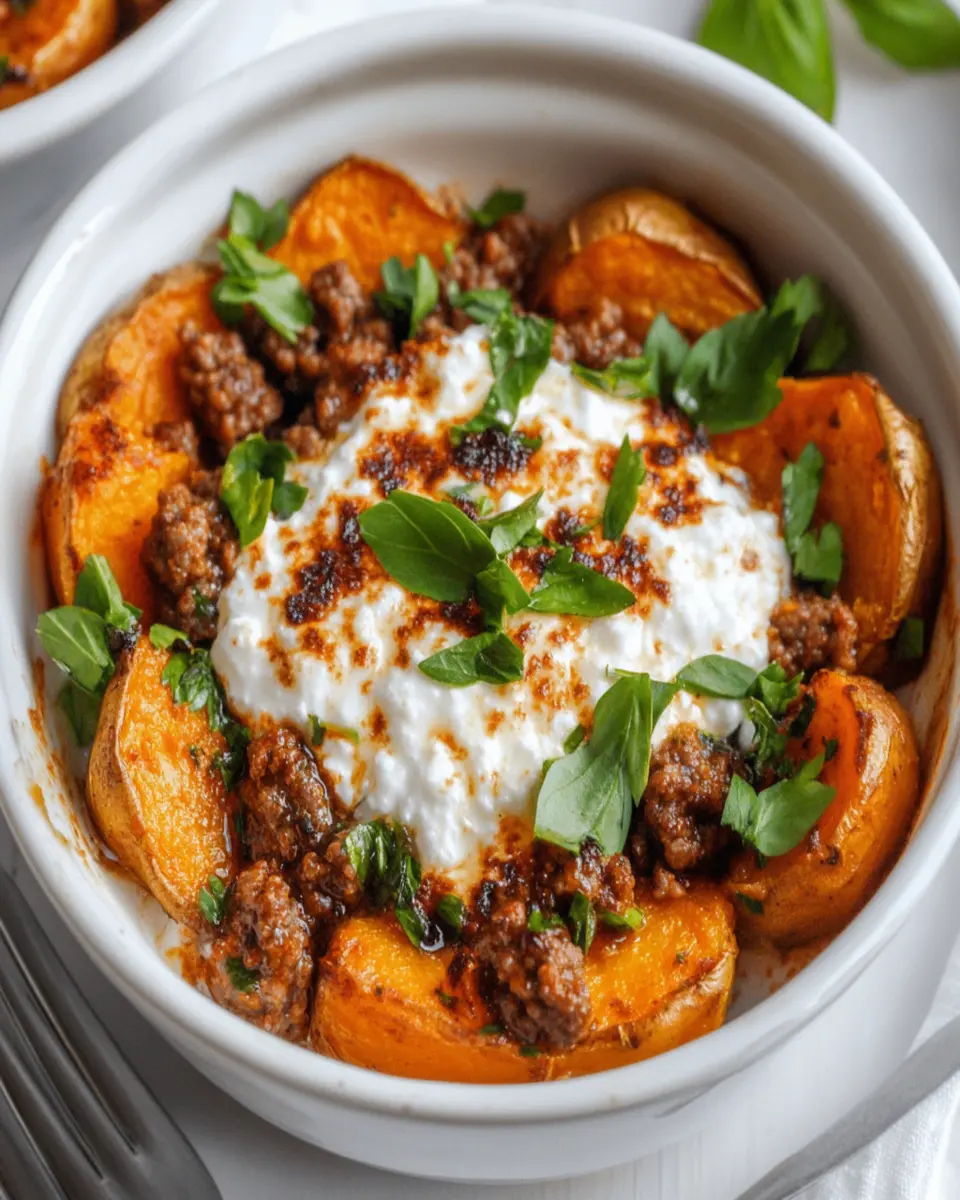 Cottage Cheese Sweet Potato Beef Bowls First Image First Image