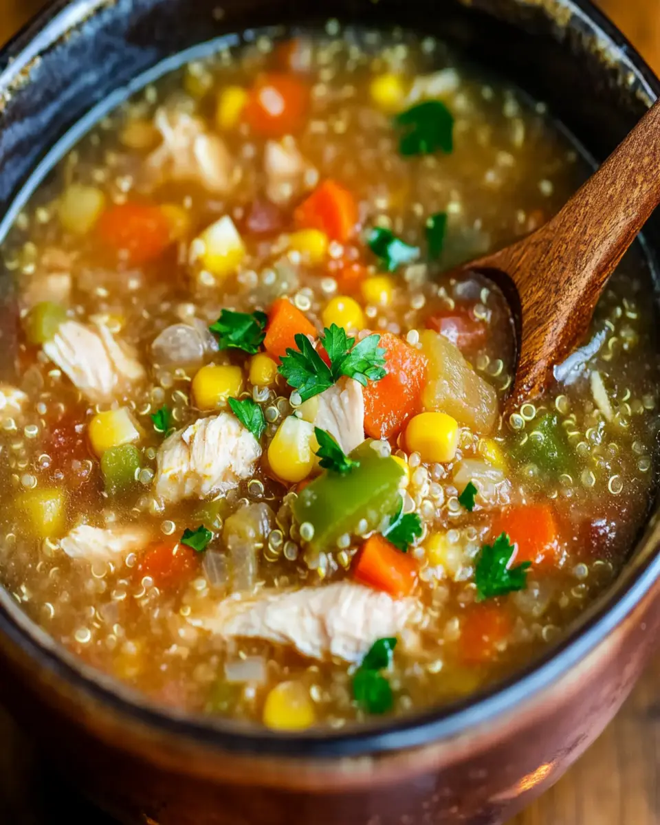 Hearty Chicken-Vegetable Quinoa Soup First Image First Image