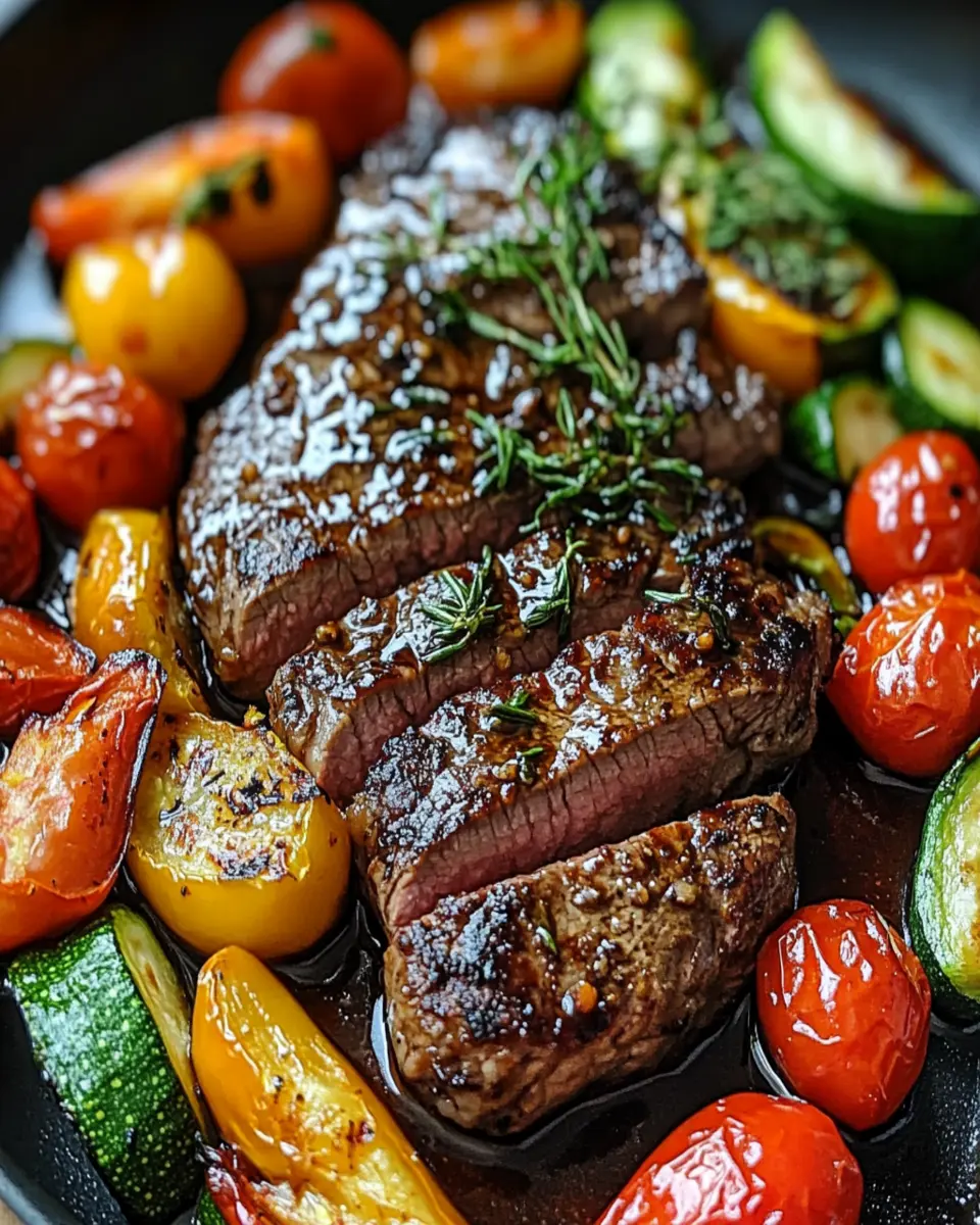 One Pan Balsamic Steak and Veggies First Image First Image