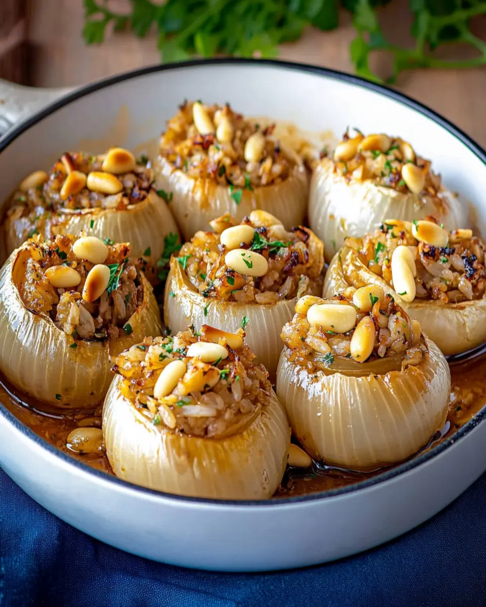 Stuffed Onions with Rice and Pine Nuts First Image First Image