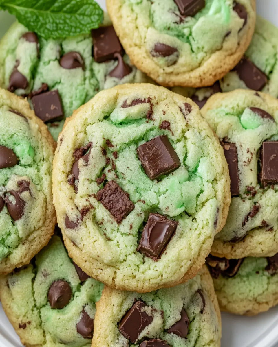 Mint Chocolate Chip Cookies First Image First Image