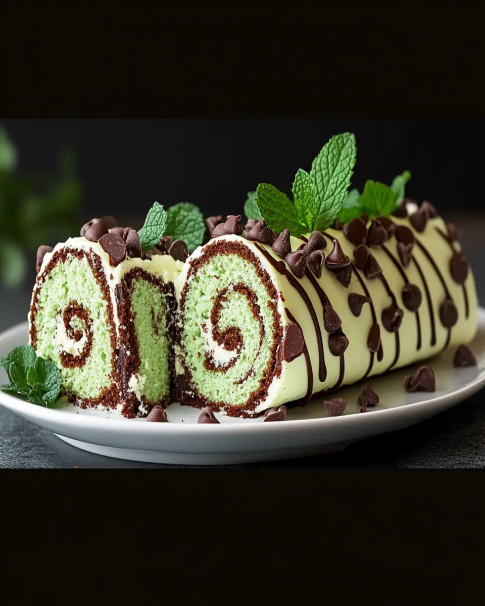 Mint Chip Cake Roll Recipe First Image First Image