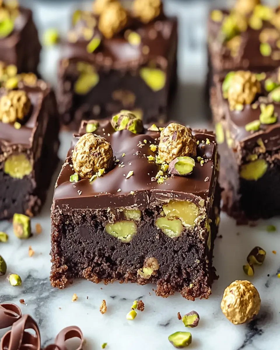 Pistachio Ferrero Rocher Brownies Recipe First Image First Image