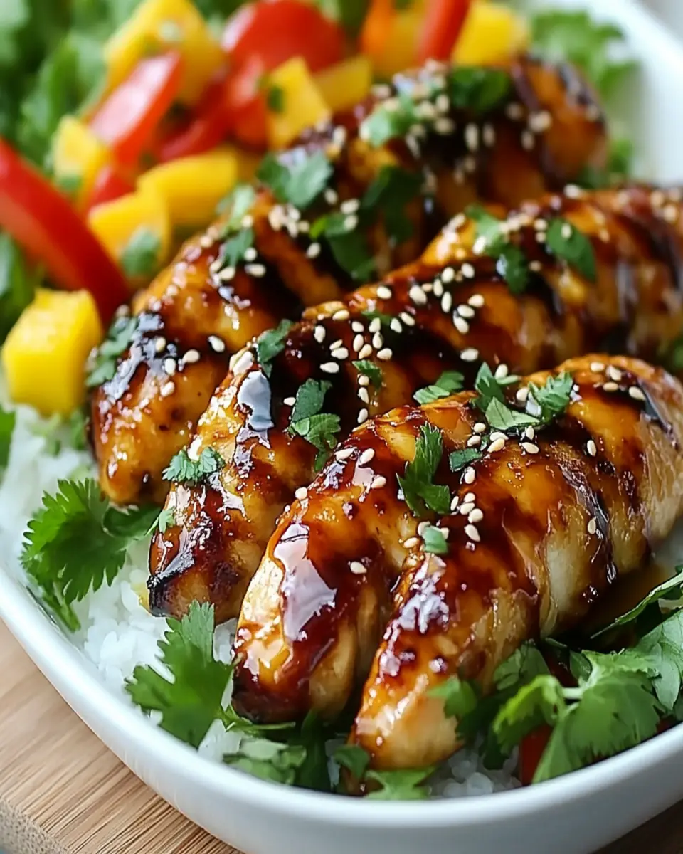 Irresistible Sweet & Savory Asian Mango Glazed Chicken Twists First Image First Image
