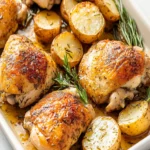 Sheet Pan Baked Chicken and Potatoes Recipe First Image First Image