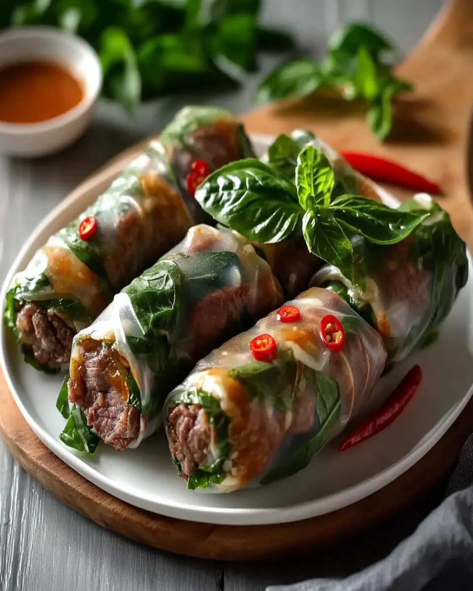 Thai Basil Beef Rolls First Image First Image