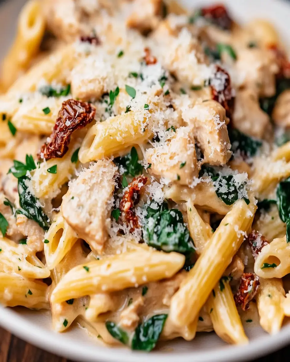 Tuscan Chicken Pasta Recipe (ONE PAN!) First Image First Image