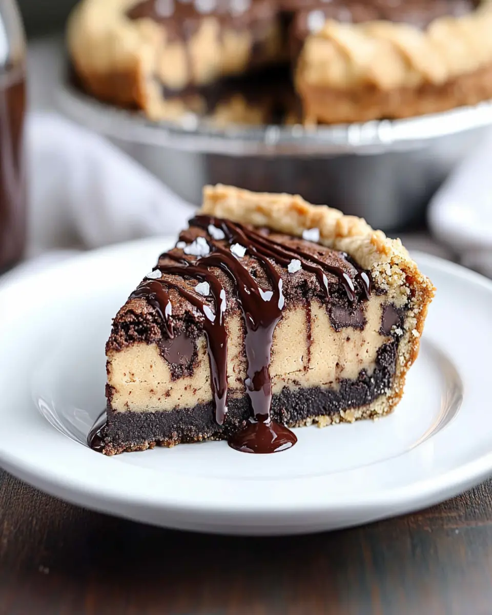 Easy Brookie Pie {Brownie + Chocolate Chip Cookie} First Image First Image