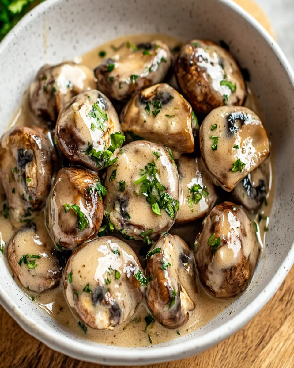 Creamy Garlic Mushrooms First Image First Image