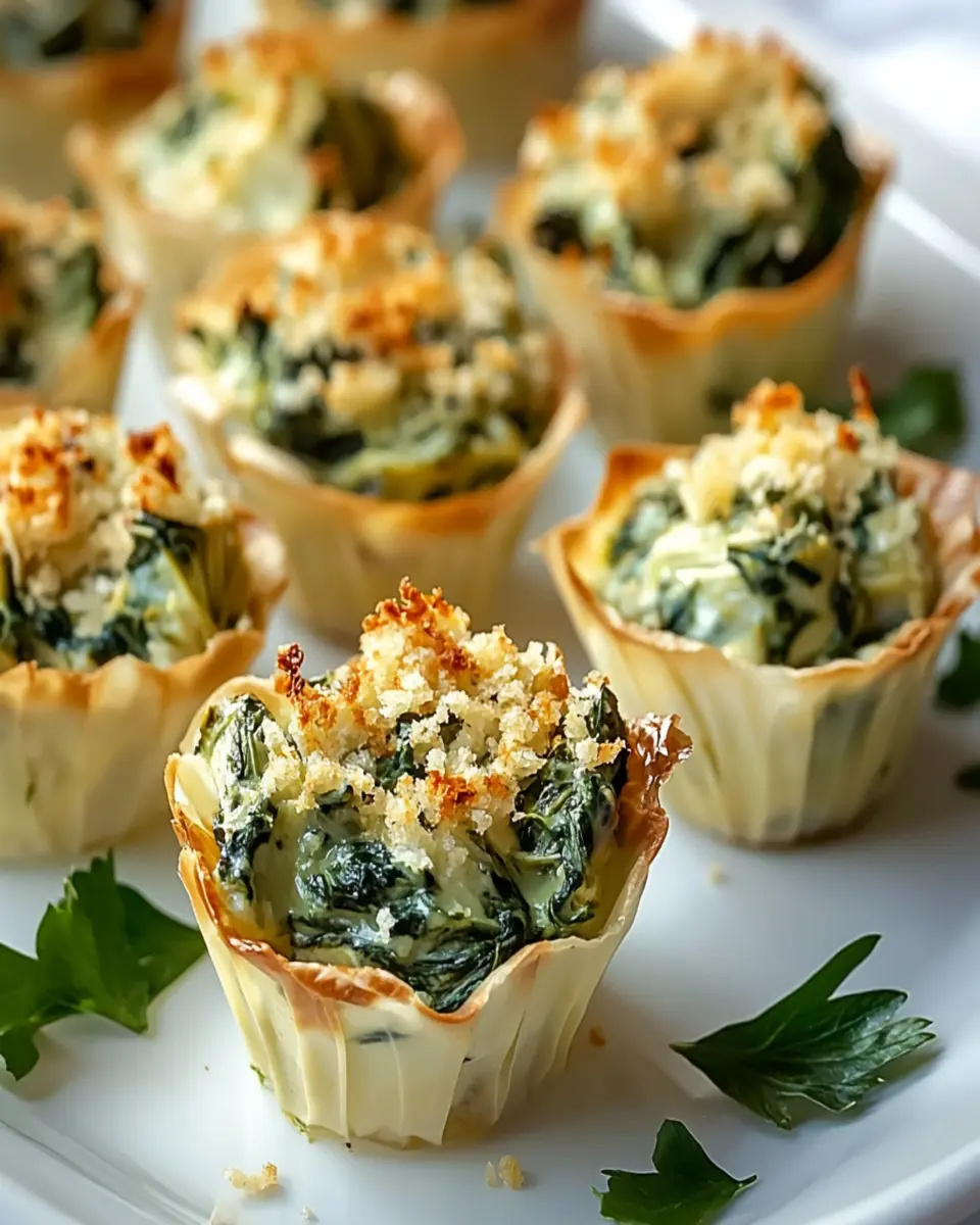Delicious Spinach and Artichoke Dip Cups for Easy Entertaining First Image First Image