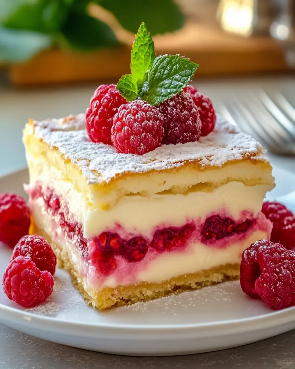 RASPBERRY VANILLA CUSTARD SLICE: Try This Refreshing Treat! First Image First Image