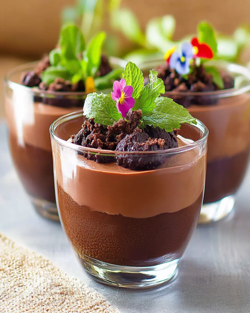 Chocolate Pudding Pots {Dirt Pudding Cups} First Image First Image