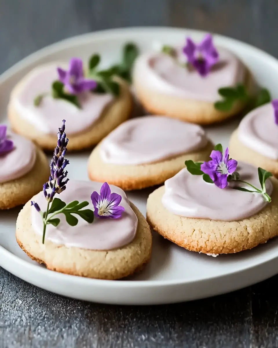 Indulge in Fog Cookies with Lavender Frosting Bliss First Image First Image