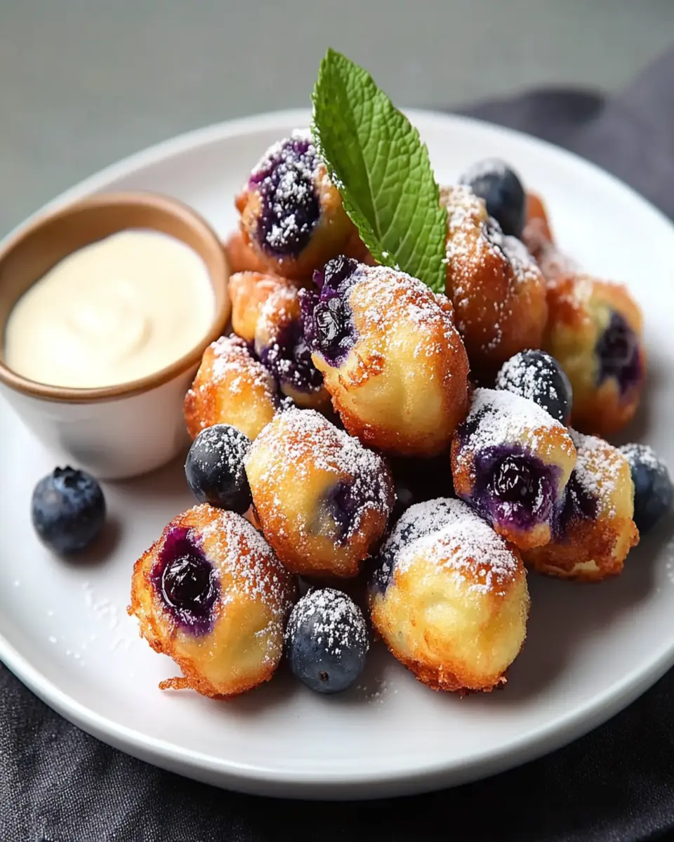 Mini Blueberry Fritters-Easy Sweet Bite Recipe First Image First Image