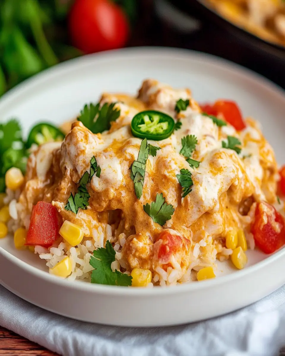 Crock Pot Queso Chicken and Rice First Image First Image