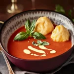Warm Tomato Soup with Cheddar Bay Dumplings for Cozy Evenings First Image First Image