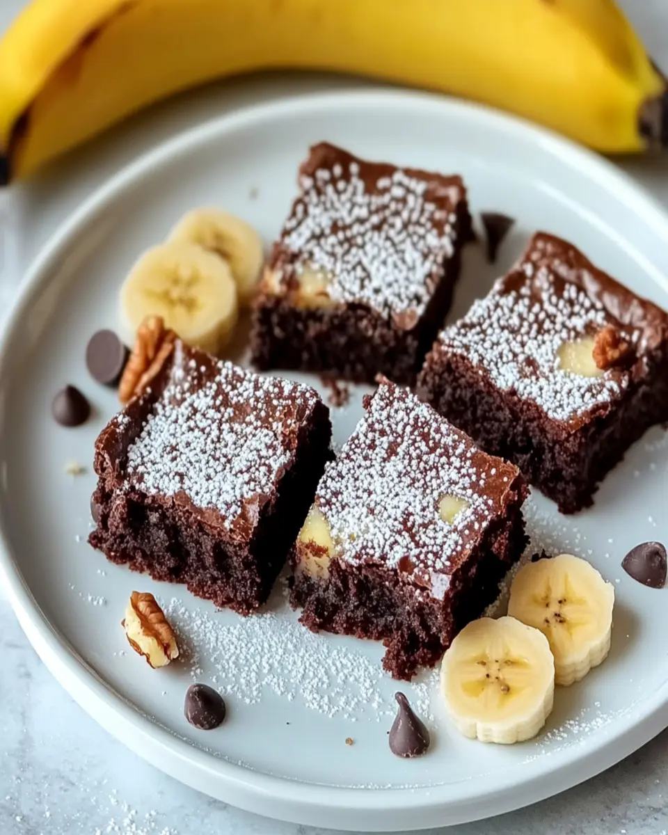 Decadent Banana Bread Brownies for Your Sweet Tooth Cravings First Image First Image