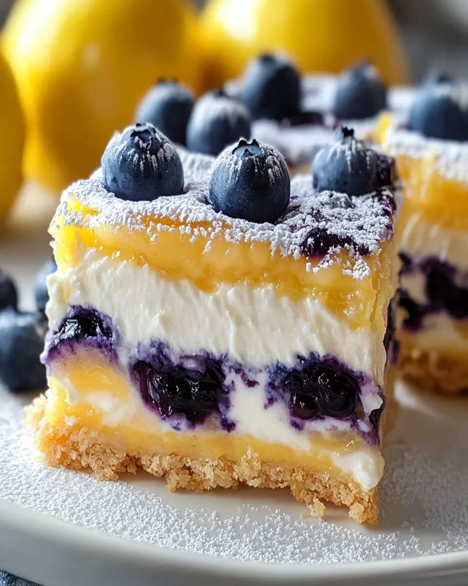 BLUEBERRY LEMON CREAM DESSERT BARS: A Must-Try Delight! First Image First Image