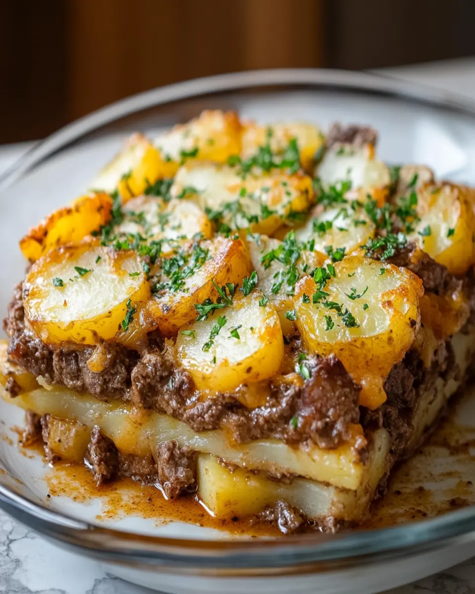 Simple Oven-Baked Beef and Potato Bake First Image First Image