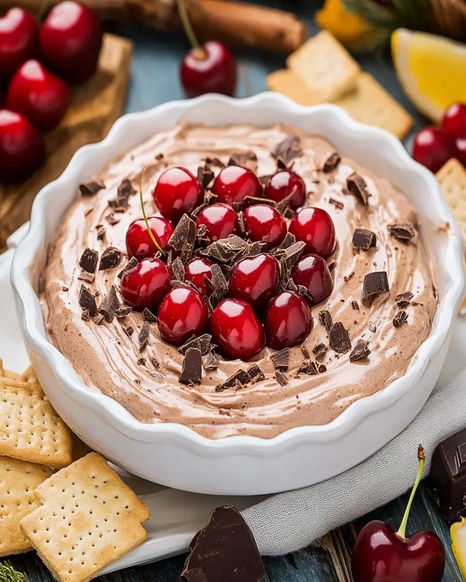 Chocolate Cherry Cheesecake Dip First Image First Image