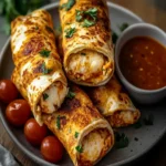 Crispy Air Fryer Chicken Mozzarella Wraps First Image First Image