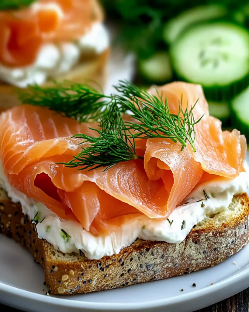 Irresistible Smoked Salmon Sandwich with Cream Cheese Recipe First Image First Image
