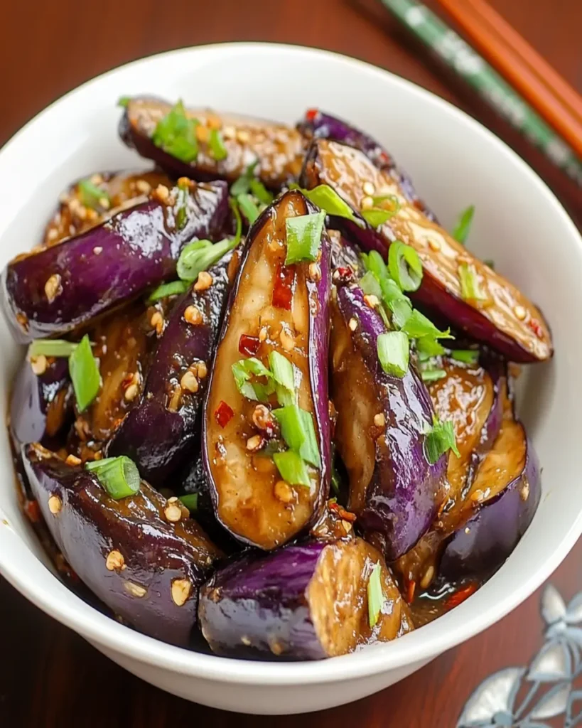 Chinese Eggplant with Garlic Sauce – Restaurant Style! (VIDEO) First Image First Image