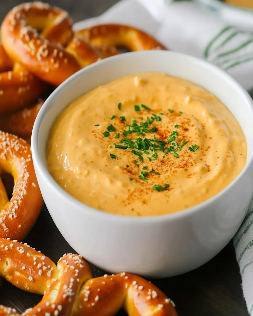 Easy Stove Top Pretzel Beer Cheese Dip First Image First Image