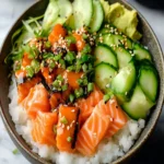 Spicy Salmon Sushi Rice Bowl First Image First Image