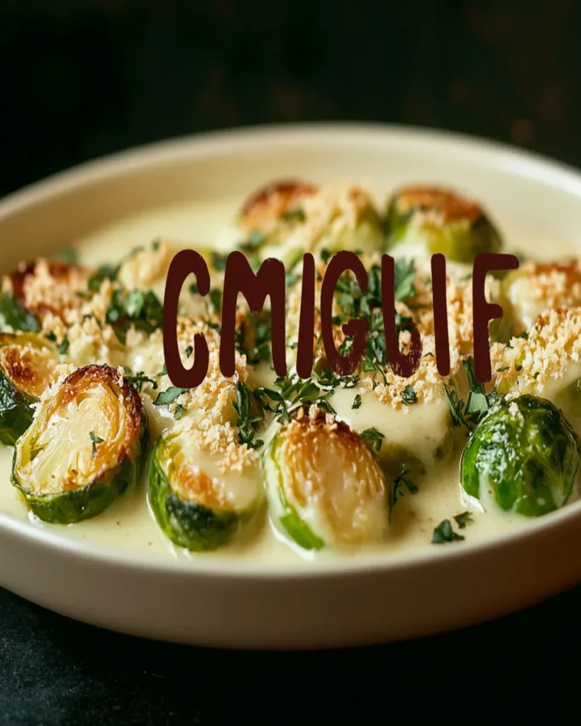 Garlicky Creamy Brussels Sprouts Au Gratin Recipe First Image First Image
