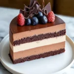 Triple Chocolate Mousse Cake Recipe – The Ultimate Layered Chocolate Dessert First Image First Image