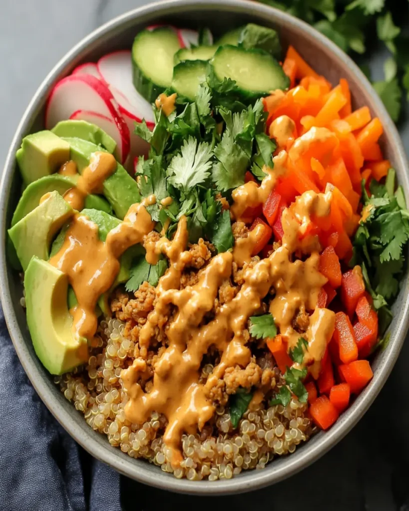 Ground Turkey Power Bowls With Peanut Sauce First Image First Image